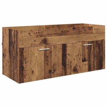 vidaXL Ντουλάπι Μπάνιου Παλιό ξύλο 100x38,5x46cm