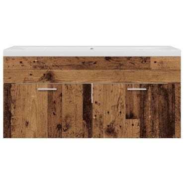 vidaXL Ντουλάπι Μπάνιου Παλιό ξύλο 100x38,5x46cm