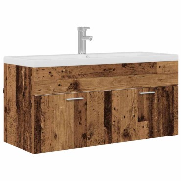 vidaXL Ντουλάπι Μπάνιου Παλιό ξύλο 100x38,5x46cm