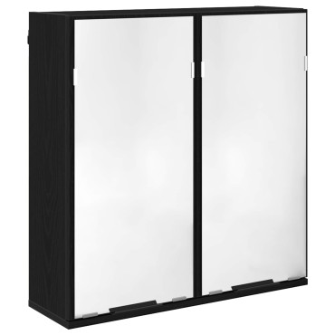 vidaXL Σετ Επίπλων Μπάνιου 3 τεμ. Μαύρη Οξυά 64,5x33,5x59cm
