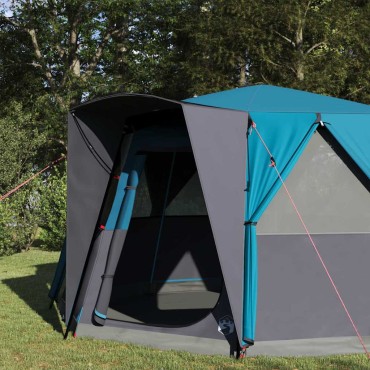 vidaXL Καμπίνα Τέντα 6-Ατόμων με στέγη Μπλε 425 x 396 x 222 εκ