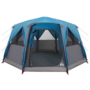 vidaXL Καμπίνα Τέντα 6-Ατόμων με στέγη Μπλε 425 x 396 x 222 εκ