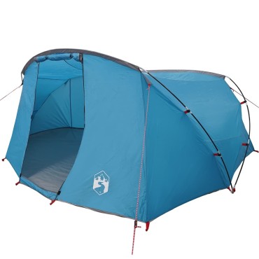 vidaXL Σκηνή Σήματος 4 Ατόμων Μπλε και Γκρι 318 x 275 x 140 εκ.