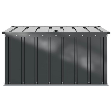vidaXL Κουτί αποθήκευσης κήπου Μαύρο 101 x 56,5 x 50 εκ Ατσάλι