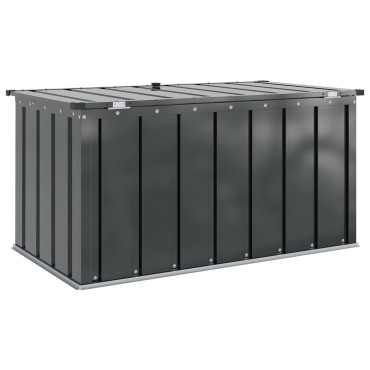 vidaXL Κουτί αποθήκευσης κήπου Μαύρο 101 x 56,5 x 50 εκ Ατσάλι