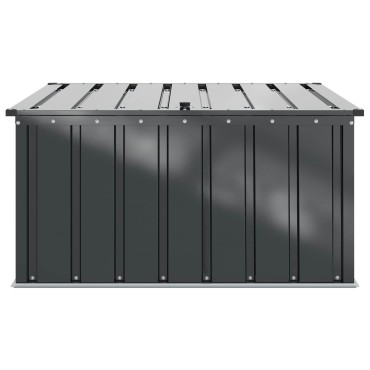 vidaXL Κουτί αποθήκευσης κήπου Μαύρο 101 x 82 x 50 εκ Ατσάλι