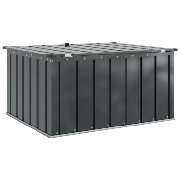 vidaXL Κουτί αποθήκευσης κήπου Μαύρο 101 x 82 x 50 εκ Ατσάλι