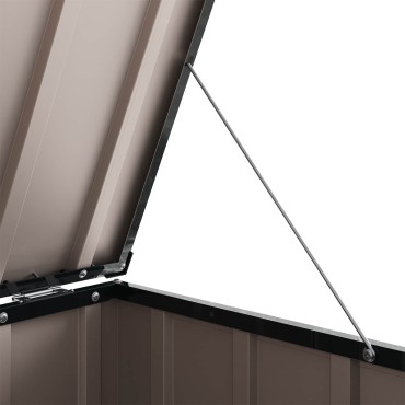 vidaXL Κουτί αποθήκευσης κήπου Μαύρο 101,5 x 57 x 100,5 εκ. Ατσάλι