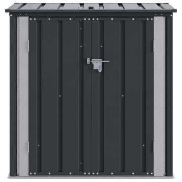 vidaXL Κουτί αποθήκευσης κήπου Μαύρο 101,5 x 57 x 100,5 εκ. Ατσάλι