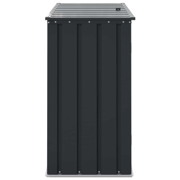 vidaXL Κουτί αποθήκευσης κήπου Μαύρο 101,5 x 57 x 100,5 εκ. Ατσάλι