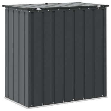 vidaXL Κουτί αποθήκευσης κήπου Μαύρο 101,5 x 57 x 100,5 εκ. Ατσάλι