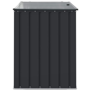 vidaXL Κουτί αποθήκευσης κήπου Μαύρο 101,5 x 82 x 100 εκ. Ατσάλι