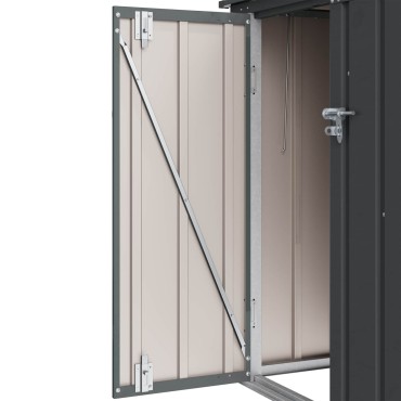 vidaXL Κουτί αποθήκευσης κήπου Μαύρο 101,5 x 107 x 100 εκ. Ατσάλι