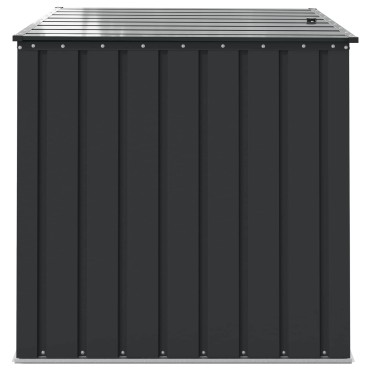 vidaXL Κουτί αποθήκευσης κήπου Μαύρο 101,5 x 107 x 100 εκ. Ατσάλι