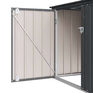 vidaXL Κουτί αποθήκευσης κήπου Μαύρο 151,5 x 107 x 100 εκ. Ατσάλι