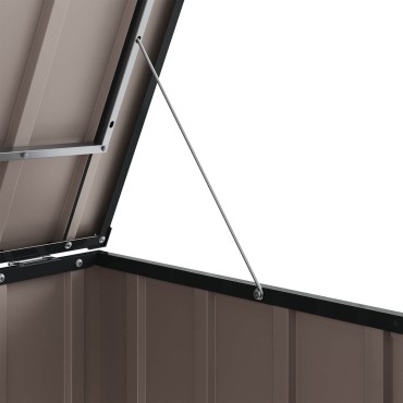 vidaXL Κουτί αποθήκευσης κήπου Μαύρο 151,5 x 82 x 110,5 εκ Ατσάλι