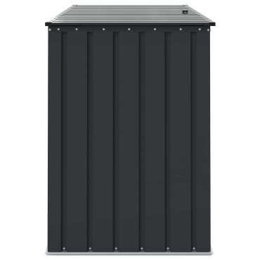 vidaXL Κουτί αποθήκευσης κήπου Μαύρο 151,5 x 82 x 110,5 εκ Ατσάλι