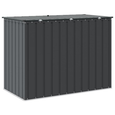 vidaXL Κουτί αποθήκευσης κήπου Μαύρο 151,5 x 82 x 110,5 εκ Ατσάλι