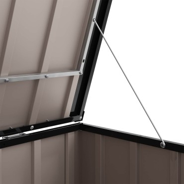 vidaXL Κουτί αποθήκευσης κήπου Μαύρο 214 x 82 x 132 εκ Ατσάλι