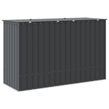 vidaXL Κουτί αποθήκευσης κήπου Μαύρο 214 x 82 x 132 εκ Ατσάλι