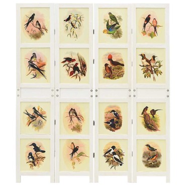 vidaXL Ρομδιβίδερ Πάνελ Λευκό 141,5x165cm MDF