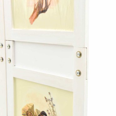 vidaXL Ρομδιβίδερ Πάνελ Λευκό 176,5x165cm MDF