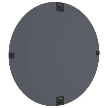vidaXL Καθρέφτης τοίχου Γύρος Ø 70 cm σκληρυμένο γυαλί