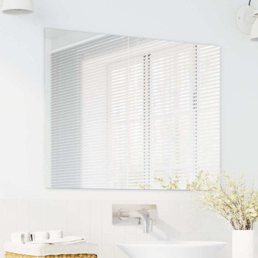 vidaXL Καθρέφτης τοίχου Ορθογώνιος 80 x 60 cm σκληρυμένο γυαλί