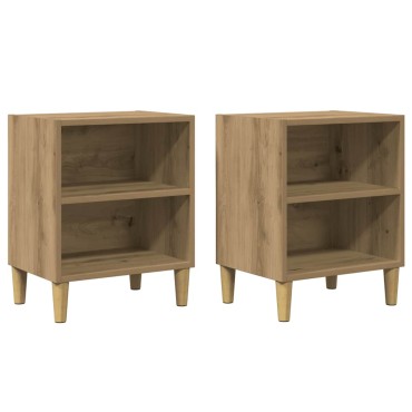 vidaXL Κομοδίνα 2 τεμ. 40x30x50cm από Επεξεργασμένο Ξύλο
