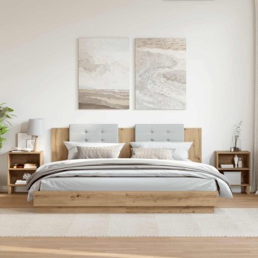 vidaXL Κομοδίνα 2 τεμ. 40x30x50cm από Επεξεργασμένο Ξύλο