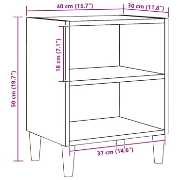 vidaXL Κομοδίνα 2 τεμ. 40x30x50cm από Επεξεργασμένο Ξύλο