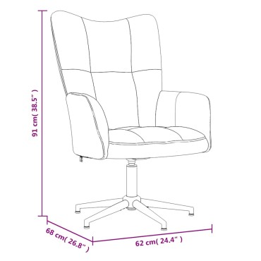vidaXL Πολυθρόνα Relax Καφέ Βελούδινη 62x68x98cm 1 τεμ.