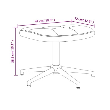 vidaXL Πολυθρόνα Relax Ροζ Βελούδινη με Σκαμπό 62x68x98cm 1 τεμ.