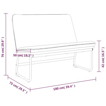 vidaXL Πάγκος Ανοιχτό Γκρι 100x75x76cm Υφασμάτινος 1 τεμ.