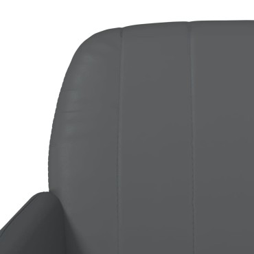 vidaXL Πάγκος Γκρι 107x80x81cm από Συνθετικό Δέρμα 1 τεμ.
