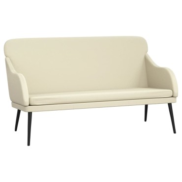 vidaXL Πάγκος Κρεμ 110x76x80cm από Συνθετικό Δέρμα 1 τεμ.