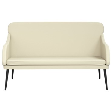 vidaXL Πάγκος Κρεμ 110x76x80cm από Συνθετικό Δέρμα 1 τεμ.