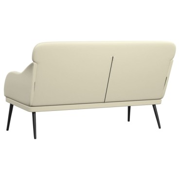 vidaXL Πάγκος Κρεμ 110x76x80cm από Συνθετικό Δέρμα 1 τεμ.