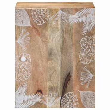 vidaXL κρεμαστό ντουλάπι μπάνιου 38x33,5x48cm μασίφ ξύλο Mango