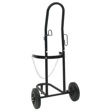 vidaXL Χειροκίνητο Καρότσι Μαύρο και Κόκκινο 49 x 49 x 101 εκ Ατσάλι