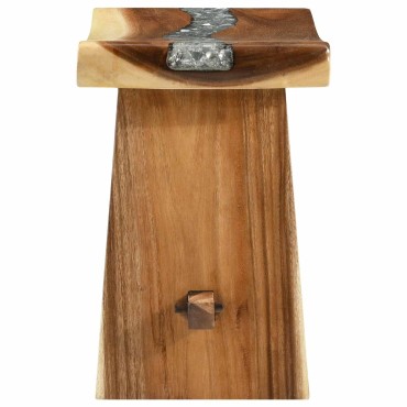 vidaXL Καθιστικό ντους Φυσικό 50x30x44cm Στερεό ξύλο σουάρ