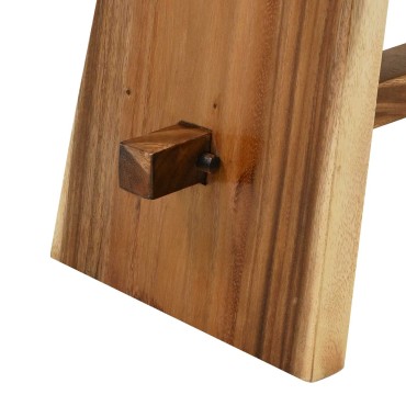 vidaXL Καθιστικό ντους Φυσικό 50x30x44cm Στερεό ξύλο σουάρ