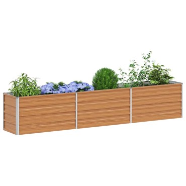 vidaXL Υπερυψωμένη Ζαρντινιέρα Ανοιχτό καφέ 240 x 40 x 45 cm