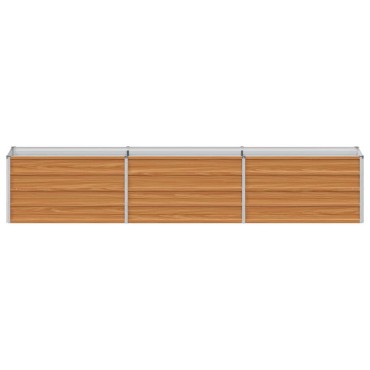 vidaXL Υπερυψωμένη Ζαρντινιέρα Ανοιχτό καφέ 240 x 40 x 45 cm