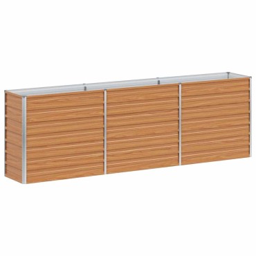 vidaXL Υπερυψωμένη Ζαρντινιέρα Ανοιχτό καφέ 240 x 40 x 77 cm
