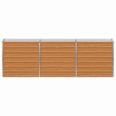 vidaXL Υπερυψωμένη Ζαρντινιέρα Ανοιχτό καφέ 240 x 40 x 77 cm