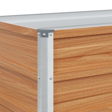 vidaXL Υπερυψωμένη Ζαρντινιέρα Ανοιχτό καφέ 240 x 40 x 77 cm
