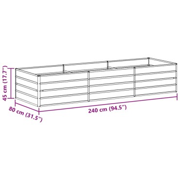 vidaXL Υπερυψωμένη Ζαρντινιέρα Ανοιχτό καφέ 240 x 80 x 45 cm