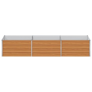 vidaXL Υπερυψωμένη Ζαρντινιέρα Ανοιχτό καφέ 240 x 80 x 45 cm