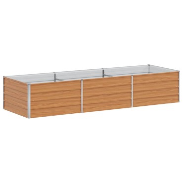 vidaXL Υπερυψωμένη Ζαρντινιέρα Ανοιχτό καφέ 240 x 80 x 45 cm